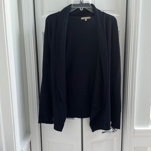 Size large Joan Vass blue cardigan